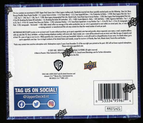 Upper Deck Space Jam 21 SPACE JAM 1095 LeBRON JAMES 未開封 SPACE
