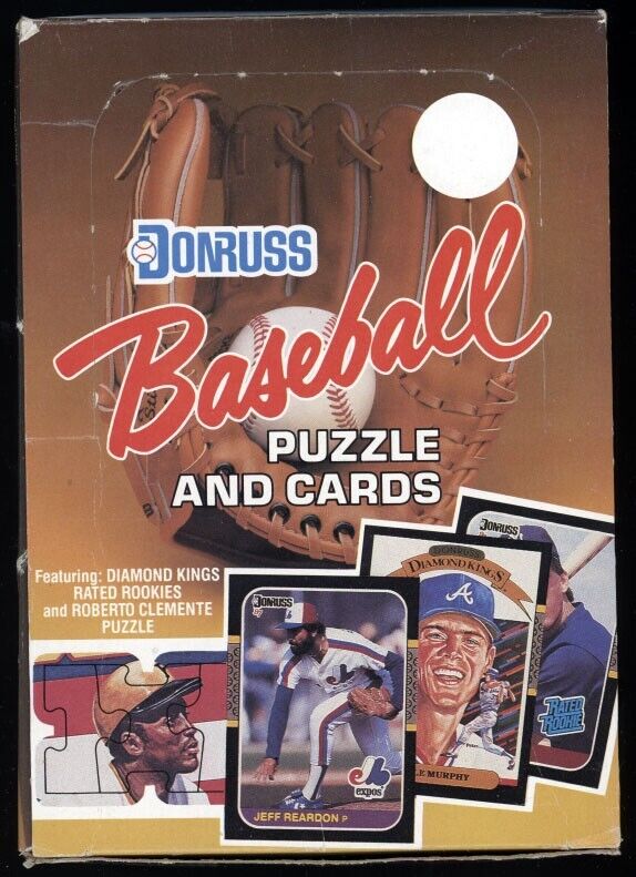 1987 Donruss Baseball Puzzle and Cards Wax Hobby Box