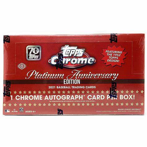 2021 Topps Chrome Platinum Baseball Anniversary Hobby Box