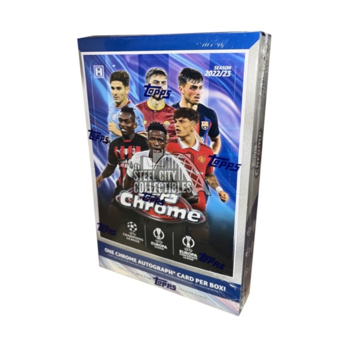 2022-23 Topps Chrome UEFA Club Competition Soccer Hobby Box - DD Sports Vaughan